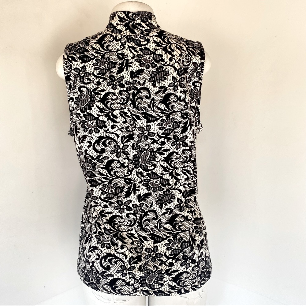Style & Co Lace Pattern Sleeveless mock neck XL - Picture 2 of 4
